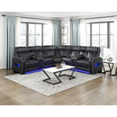  Manufacturer Color_Black -- Fairway 9516BLKS*32LCN2RCNPWH 3 pc Power Reclining Sectional with Consoles and Wireless speakers IMAGE 16