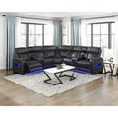  Manufacturer Color_Black -- Fairway 9516BLKS*32LCN2RCNPWH 3 pc Power Reclining Sectional with Consoles and Wireless speakers IMAGE 18
