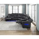  Manufacturer Color_Black -- Fairway 9516BLKS*32LCN2RCNPWH 3 pc Power Reclining Sectional with Consoles and Wireless speakers IMAGE 19