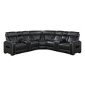  Manufacturer Color_Black -- Fairway 9516BLKS*32LCN2RCNPWH 3 pc Power Reclining Sectional with Consoles and Wireless speakers IMAGE 1