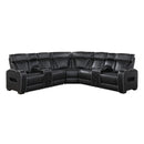  Manufacturer Color_Black -- Fairway 9516BLKS*32LCN2RCNPWH 3 pc Power Reclining Sectional with Consoles and Wireless speakers IMAGE 1