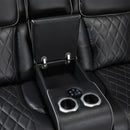 Manufacturer Color_Black -- Fairway 9516BLKS*32LCN2RCNPWH 3 pc Power Reclining Sectional with Consoles and Wireless speakers IMAGE 7