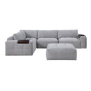  Homelegance 9155GY*51L1ROT 5 pc Modular Sectional with Ottoman IMAGE 2
