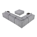  Homelegance 9155GY*51L1ROT 5 pc Modular Sectional with Ottoman IMAGE 4