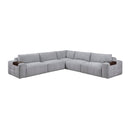  Homelegance 9155GY*51L1R 5 pc Modular Sectional IMAGE 1