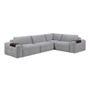  Homelegance 9155GY*41L1R 4 pc Modular Sectional IMAGE 1