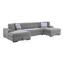  Homelegance Raife 9624GY*3LCRC 3 pc Sectional with Left and Right Chaise IMAGE 1