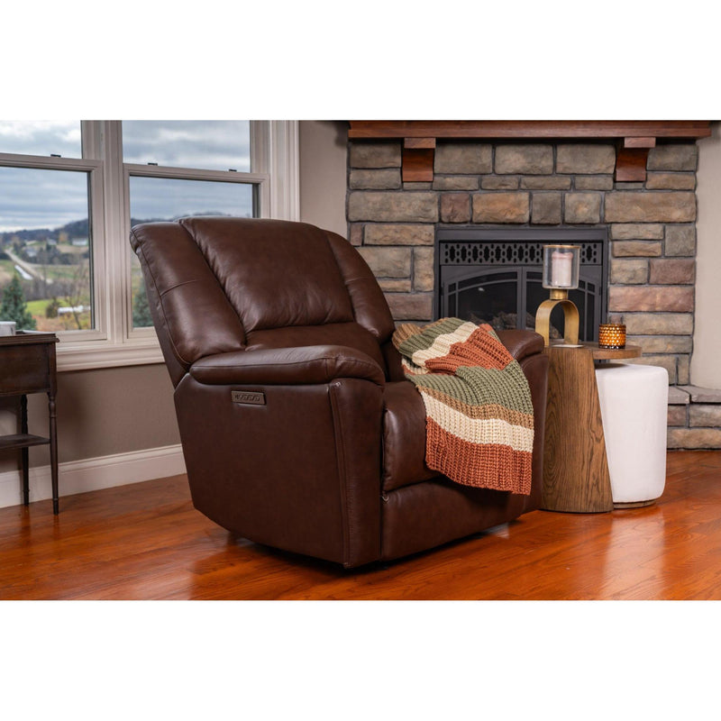 Flexsteel Plush Tavern Power Glider Leather Recliner Q3432-54P3-73770