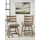 Benchcraft Ridgester D858-224 Upholstered Swivel Barstool - Maison Elegance Furniture LLC