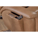  Flexsteel Ranger Power Reclining Leather Sofa Ranger 1640-63P5-43970 Power Reclining Sofa with Console & Power Headrest - Oakridge Brown IMAGE 5
