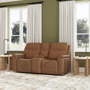  Flexsteel Sawyer Power Reclining Leather Match Loveseat with Console 1845-64PH-72773 IMAGE 2