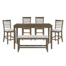  Homelegance Emilia 5987-36 6-Piece Pack Counter Height Set IMAGE 1