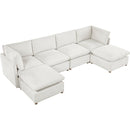  Homelegance 8338BE*62CR2AC2OT 6-Piece Modular Sectional with Two Ottomans IMAGE 2