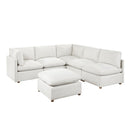  Homelegance 8338BE*62CR3ACOT 6-Piece Modular Sectional with Ottoman IMAGE 1