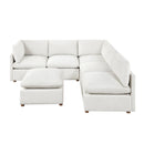  Homelegance 8338BE*62CR3ACOT 6-Piece Modular Sectional with Ottoman IMAGE 2