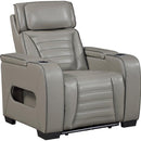  Homelegance Cyber 8344GRY-1PWHM Power Reclining Chair with Power Headrest IMAGE 1