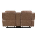  Homelegance Hearth 8347BRW-2 Double Reclining Love Seat with Center Console IMAGE 3