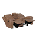  Homelegance Hearth 8347BRW-2 Double Reclining Love Seat with Center Console IMAGE 4
