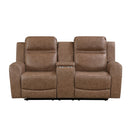  Homelegance Hearth 8347BRW-2 Double Reclining Love Seat with Center Console IMAGE 5