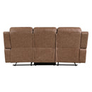  Homelegance Hearth 8347BRW-3 Double Reclining Sofa IMAGE 3