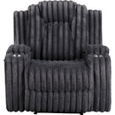  Homelegance Phyllis 8348DGY-1 Reclining Chair with Cup Holders IMAGE 2