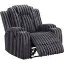  Homelegance Phyllis 8348DGY-1 Reclining Chair with Cup Holders IMAGE 6