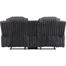  Homelegance Phyllis 8348DGY-2 Double Reclining Love Seat with Center Console and Cup Holders IMAGE 4