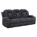  Homelegance Phyllis 8348DGY-3 Double Reclining Sofa with Cup Holders IMAGE 1