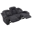  Homelegance Phyllis 8348DGY-3 Double Reclining Sofa with Cup Holders IMAGE 2