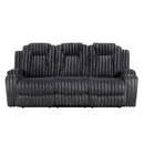  Homelegance Phyllis 8348DGY-3 Double Reclining Sofa with Cup Holders IMAGE 3