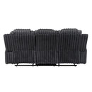  Homelegance Phyllis 8348DGY-3 Double Reclining Sofa with Cup Holders IMAGE 4