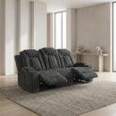 Homelegance Phyllis 8348DGY-3 Double Reclining Sofa with Cup Holders IMAGE 8