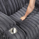  Homelegance Phyllis 8348DGY-3 Double Reclining Sofa with Cup Holders IMAGE 9