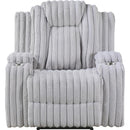  Homelegance Phyllis 8348GRY-1 Reclining Chair with Cup Holders IMAGE 2