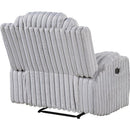  Homelegance Phyllis 8348GRY-1 Reclining Chair with Cup Holders IMAGE 4