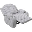  Homelegance Phyllis 8348GRY-1 Reclining Chair with Cup Holders IMAGE 8