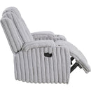  Homelegance Phyllis 8348GRY-1 Reclining Chair with Cup Holders IMAGE 9
