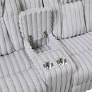  Homelegance Phyllis 8348GRY-2 Double Reclining Love Seat with Center Console and Cup Holders IMAGE 6