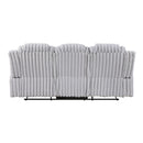  Homelegance Phyllis 8348GRY-3 Double Reclining Sofa with Cup Holders IMAGE 3