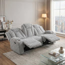  Homelegance Phyllis 8348GRY-3 Double Reclining Sofa with Cup Holders IMAGE 4