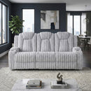  Homelegance Phyllis 8348GRY-3 Double Reclining Sofa with Cup Holders IMAGE 6