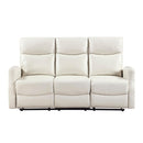  Homelegance Heisley 8349BEG-3 Double Reclining Sofa IMAGE 3