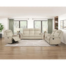  Homelegance 8379BEG-2 Double Reclining Love Seat with Center Console and Receptacles IMAGE 10