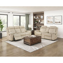  Homelegance 8379BEG-2 Double Reclining Love Seat with Center Console and Receptacles IMAGE 11