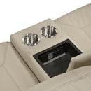  Homelegance 8379BEG-2 Double Reclining Love Seat with Center Console and Receptacles IMAGE 9