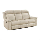  Homelegance 8379BEG-3 Double Reclining Sofa IMAGE 1