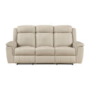  Homelegance 8379BEG-3 Double Reclining Sofa IMAGE 3