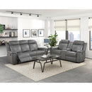  Homelegance 8379DGY-2 Double Reclining Love Seat with Center Console and Receptacles IMAGE 11