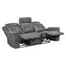  Homelegance 8379DGY-3 Double Reclining Sofa IMAGE 2