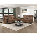  Homelegance 8379TBR-2 Double Reclining Love Seat with Center Console and Receptacles IMAGE 7
